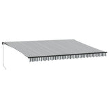 VidaXL Manuell ausziehbare Markise 500x300 cm Anthrazit und Weiß
