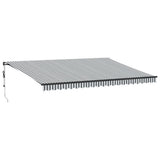 VidaXL Markise automatisch ausziehbar 500x300 cm in den Farben Anthrazit und Weiß
