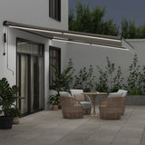 VidaXL Markise automatisch ausfahrbar LED 500x300 cm Anthrazit und Weiß