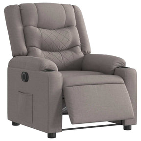 Vidaxl fauteuil verstelbaar elektrisch stof taupe