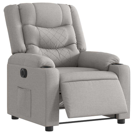 Vidaxl fauteuil elektrisch verstelbaar stof wolk grijs
