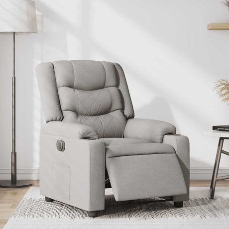 Vidaxl fauteuil elektrisch verstelbaar stof wolk grijs