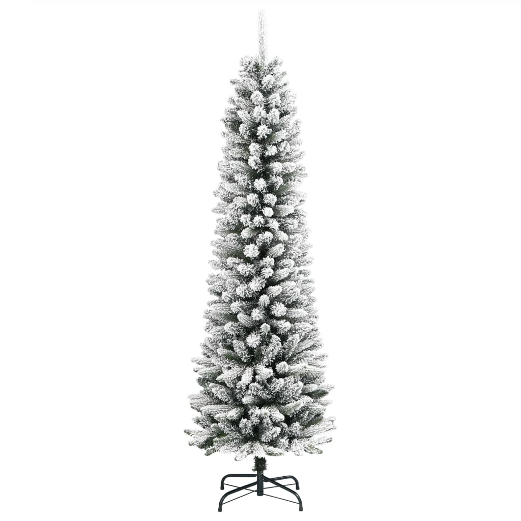 Vidaxx künstlicher Weihnachtsbaum mit Schnee schmal 120 cm PVC und PE