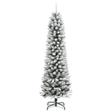 Vidaxx künstlicher Weihnachtsbaum mit Schnee schmal 120 cm PVC und PE