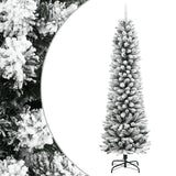 Vidaxx künstlicher Weihnachtsbaum mit Schnee schmal 150 cm PVC und PE