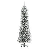 Vidaxx künstlicher Weihnachtsbaum mit Schnee schmal 210 cm PVC und PE