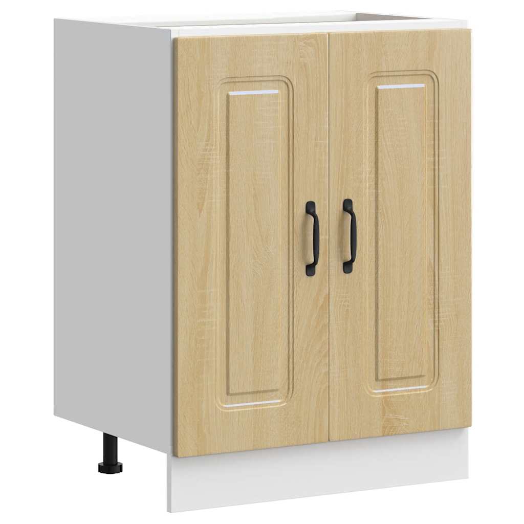 Vidaxl spoelbakonderkast kalmar 60x46x81,5cm bewerkt hout sonoma eiken