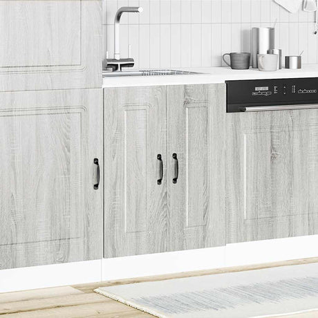 Vidaxl spoelbakonderkast kalmar 60x46x81,5cm bewerkt hout grijs sonoma