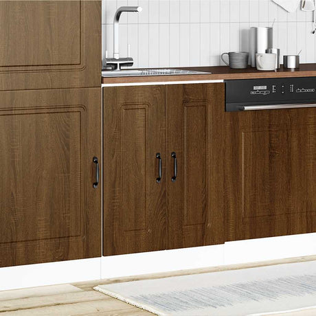 Vidaxl spoelbakonderkast kalmar 60x46x81,5 cm hout bruin eikenkleurig
