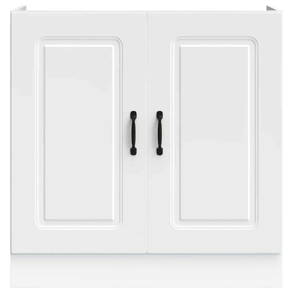 Vidaxl spoelbakonderkast kalmar 80x46x81,5 cm bewerkt hout wit