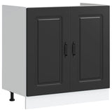 Vidaxl spoelbakonderkast kalmar 80x46x81,5 cm bewerkt hout zwart