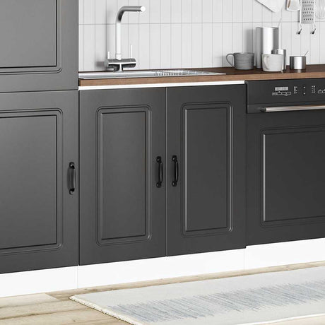 Vidaxl spoelbakonderkast kalmar 80x46x81,5 cm bewerkt hout zwart