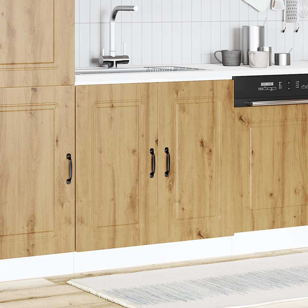 Vidaxl spoelbakonderkast kalmar 80x46x81,5 cm hout artisanaal eiken
