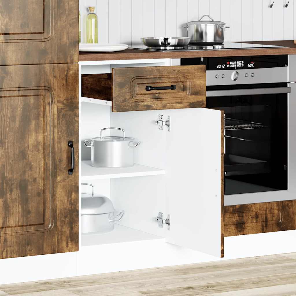 Vidaxl onderkast kalmar bewerkt hout gerookt eikenkleurig