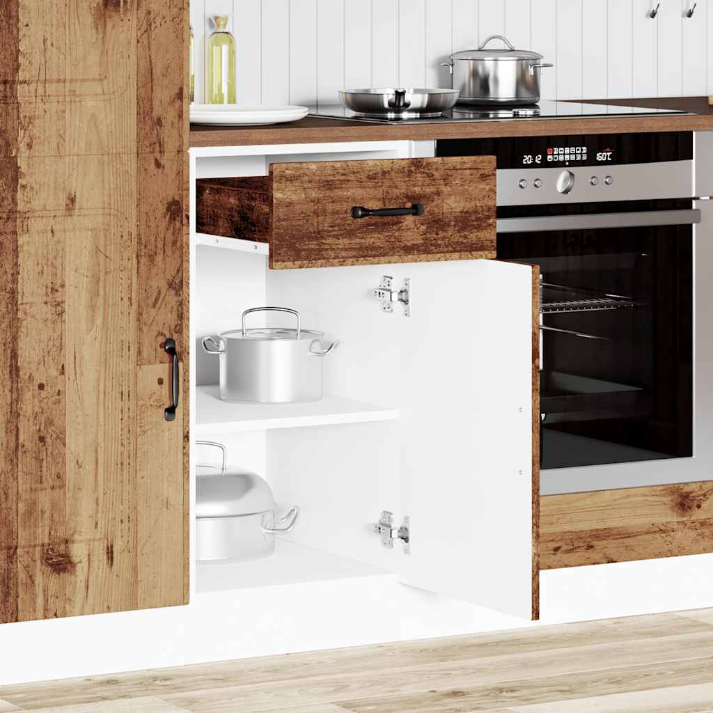 Vidaxl onderkast kalmar bewerkt hout oud houtkleurig