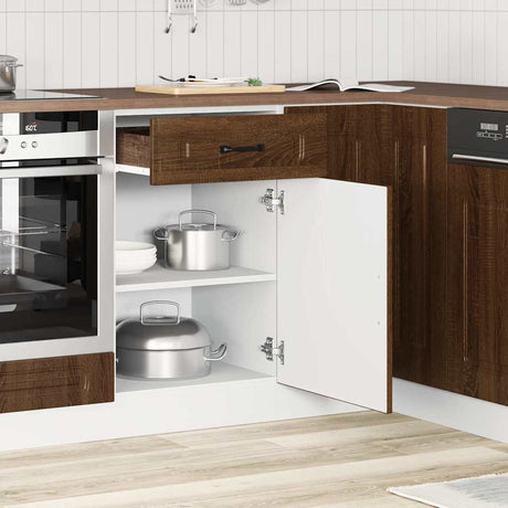 Vidaxl onderkast kalmar bewerkt hout bruin eikenkleur