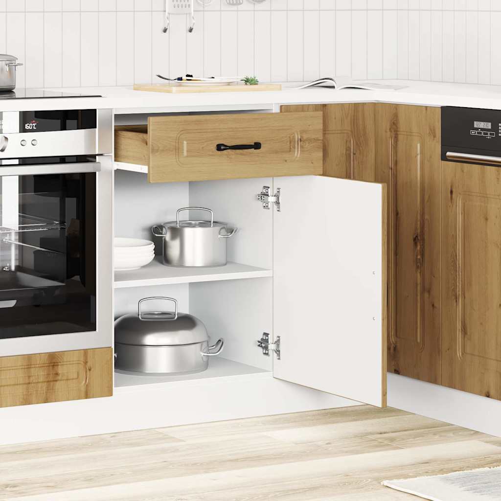 Vidaxl onderkast kalmar bewerkt hout artisanaal eikenkleur