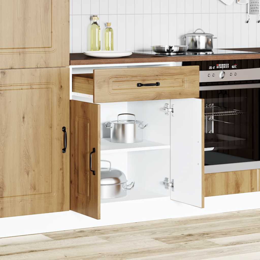 Vidaxl onderkast kalmar bewerkt hout artisanaal eikenkleur