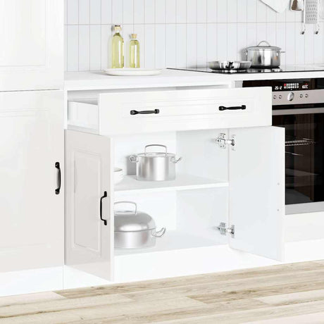 Vidaxl onderkast kalmar bewerkt hout hoogglans wit