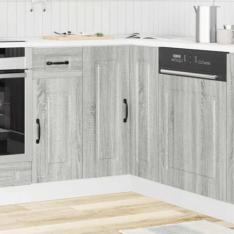 Vidaxl hoekkeukenonderkast kalmar bewerkt hout grijs sonoma eiken