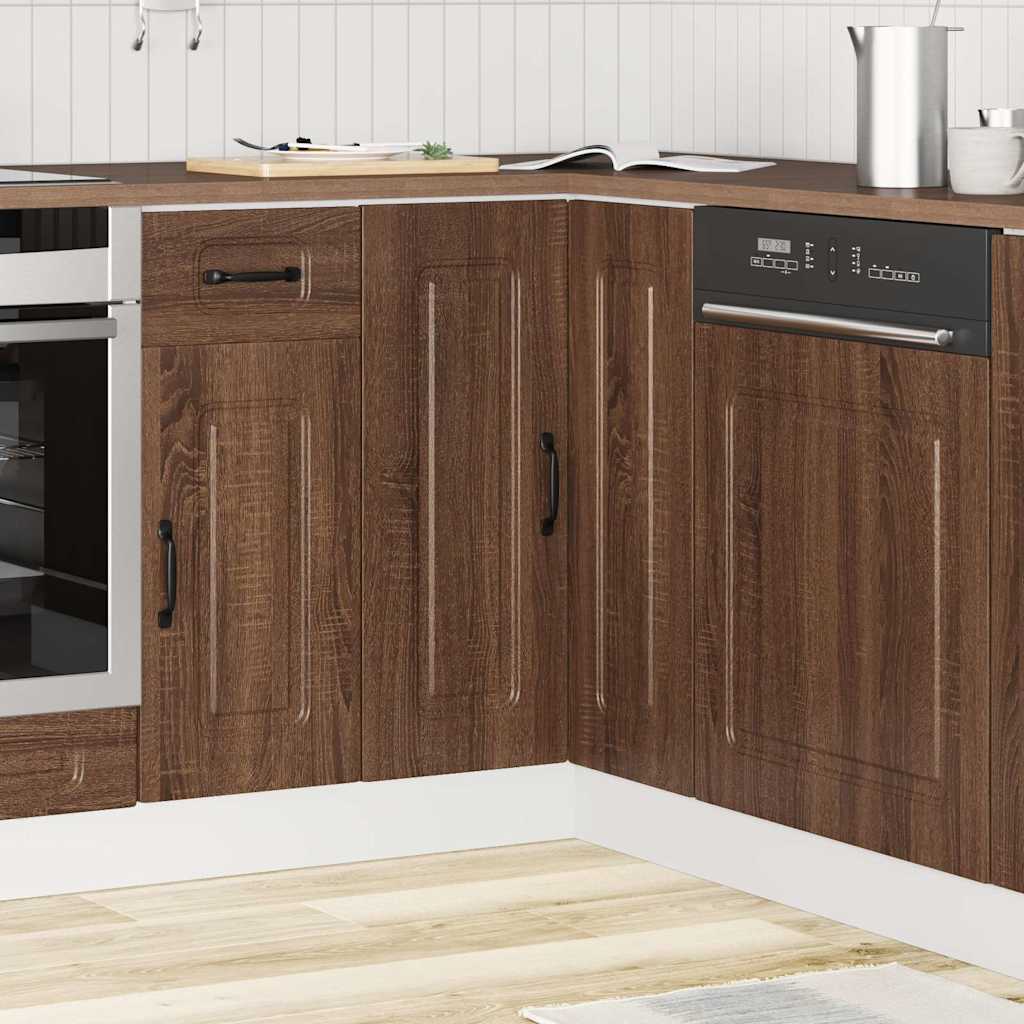 Vidaxl hoekkeukenonderkast kalmar bewerkt hout bruin eikenkleur