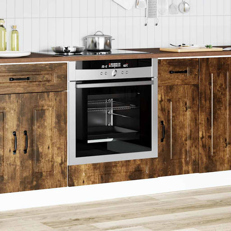 Vidaxl ovenkast kalmar bewerkt hout gerookt eikenkleurig