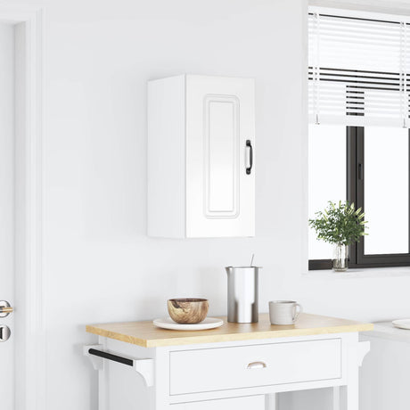 Vidaxl keukenbovenkast kalmar bewerkt hout hoogglans wit