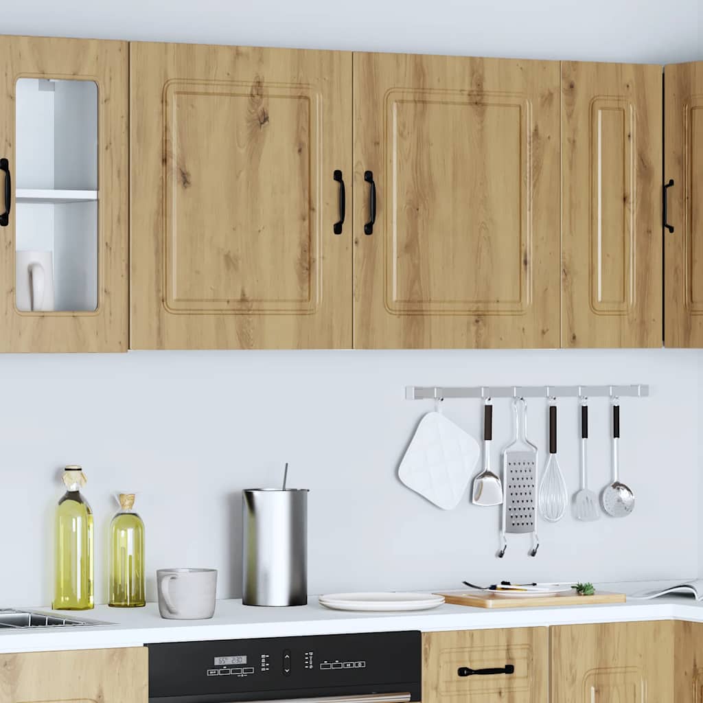 Vidaxl keukenwandkasten 2 st kalmar bewerkt hout artisanaal eiken