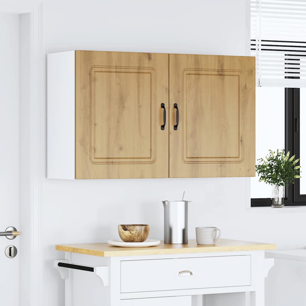 Vidaxl keukenwandkasten 2 st kalmar bewerkt hout artisanaal eiken