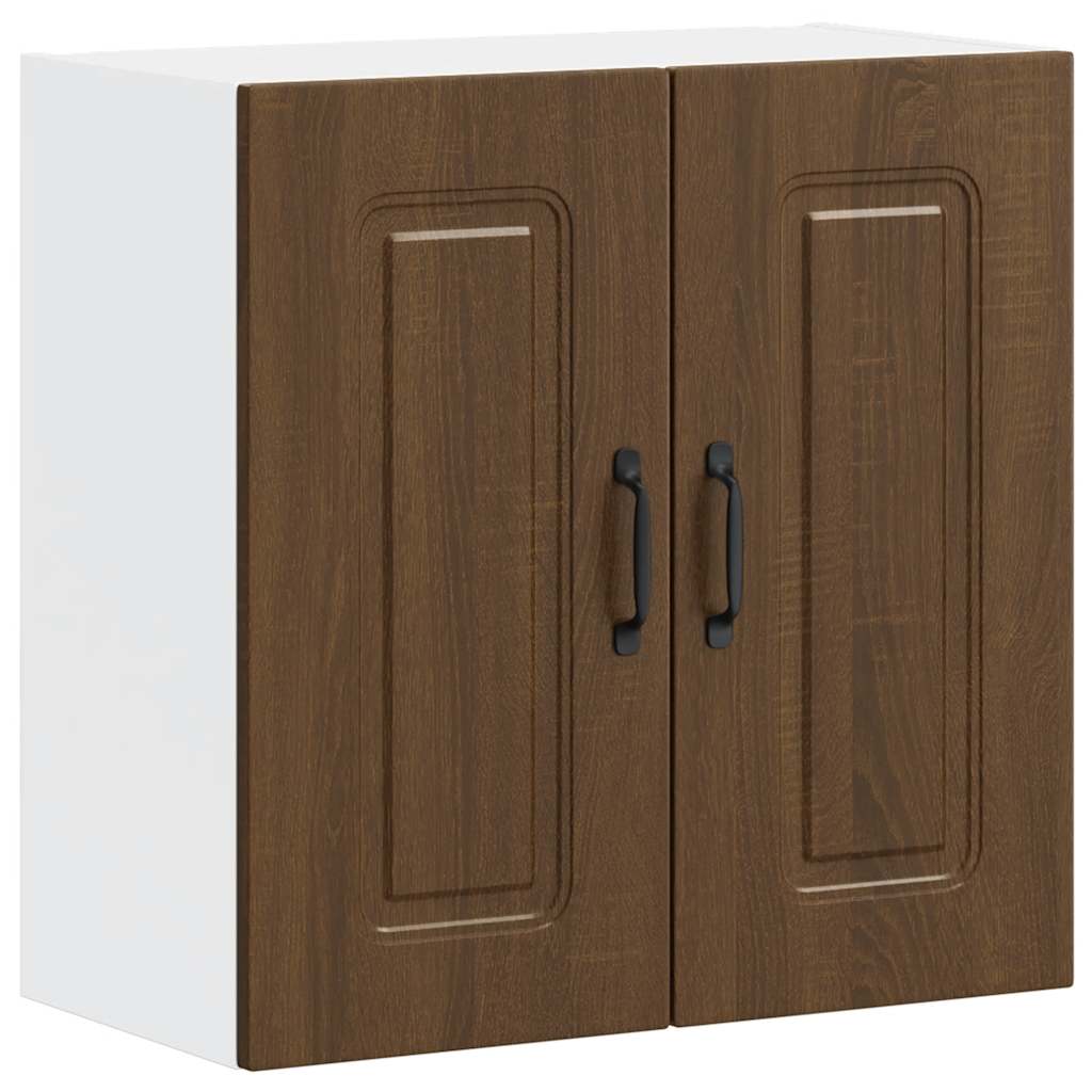 Vidaxl keukenbovenkast kalmar bewerkt hout bruin eikenkleur