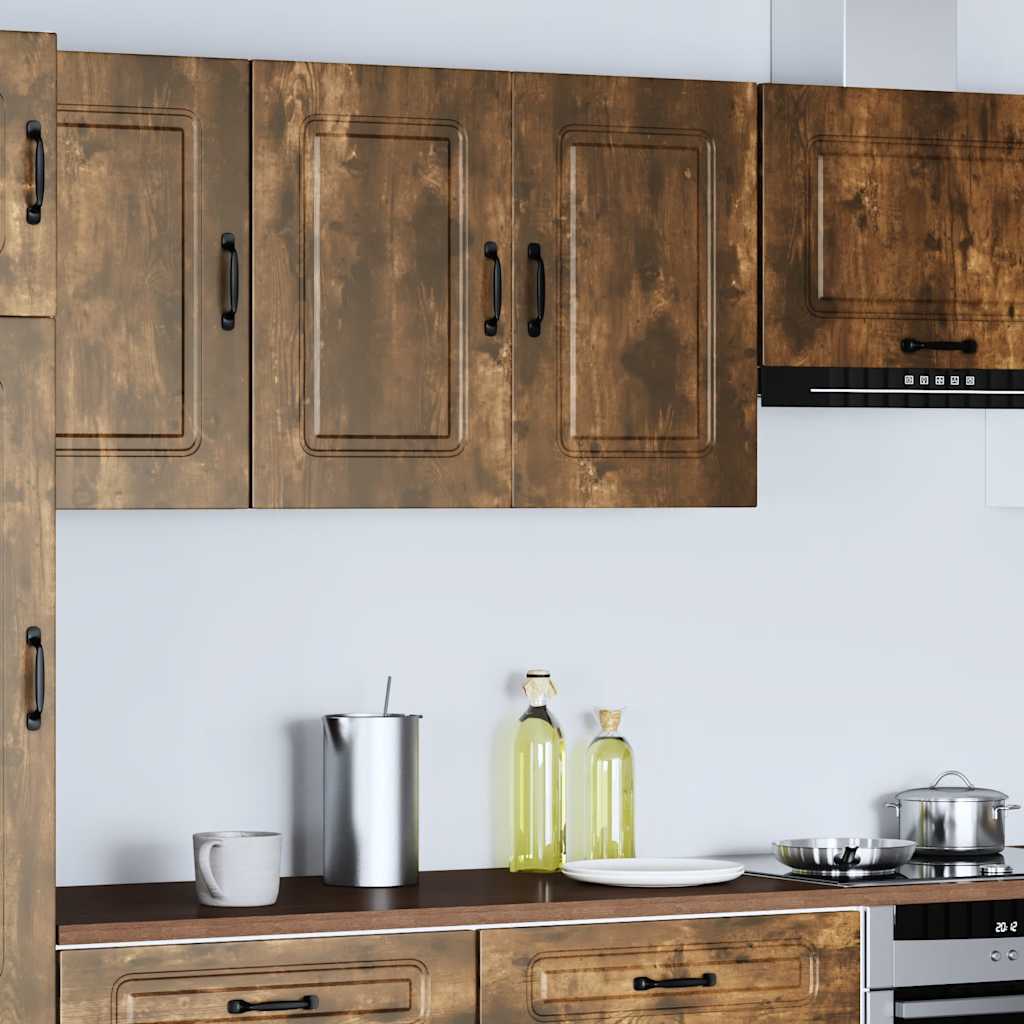 Vidaxl keukenbovenkast kalmar bewerkt hout gerookt eikenkleurig