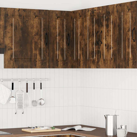 Vidaxl keukenwandhoekkast kalmar bewerkt hout gerookt eikenkleurig