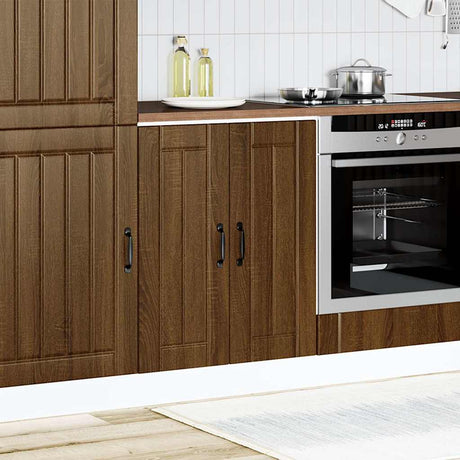 Vidaxl spoelbakonderkast lucca bewerkt hout bruin eikenkleur