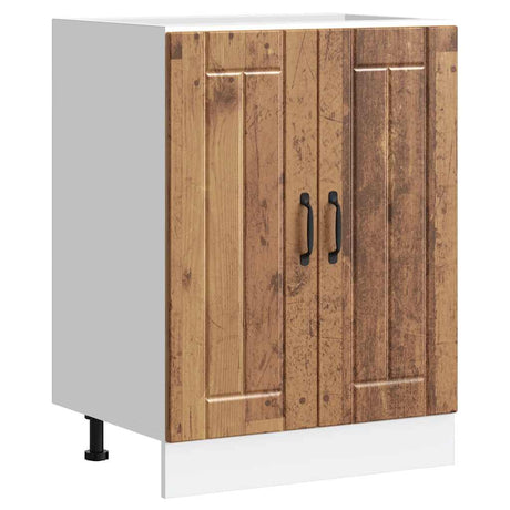 Vidaxl spoelbakonderkast lucca bewerkt hout oud houtkleurig