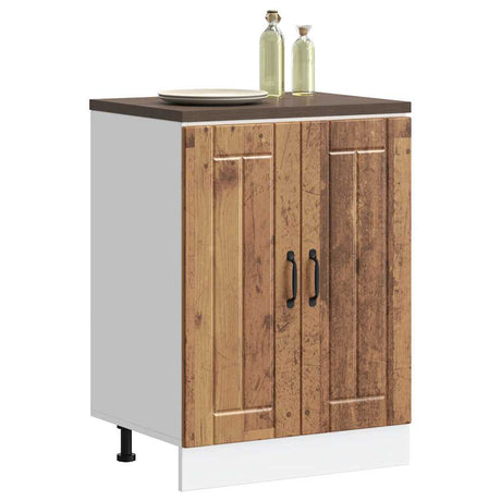 Vidaxl spoelbakonderkast lucca bewerkt hout oud houtkleurig