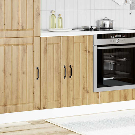 Vidaxl spoelbakonderkast lucca bewerkt hout artisanaal eikenkleur