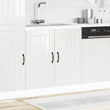 Vidaxl spoelbakonderkast lucca bewerkt hout hoogglans wit