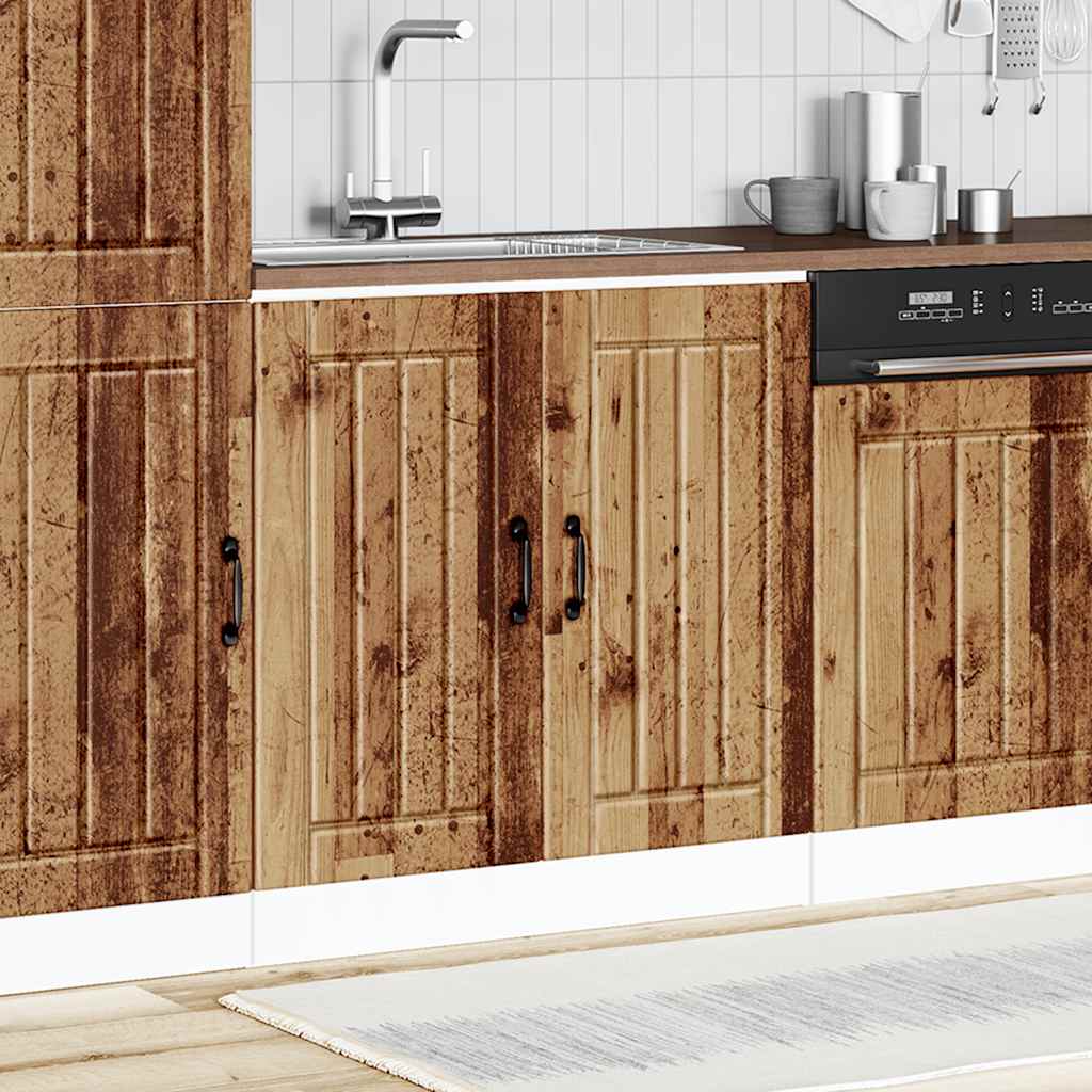 Vidaxl spoelbakonderkast lucca bewerkt hout oud houtkleurig