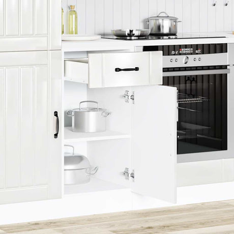 Vidaxl onderkast lucca bewerkt hout hoogglans wit