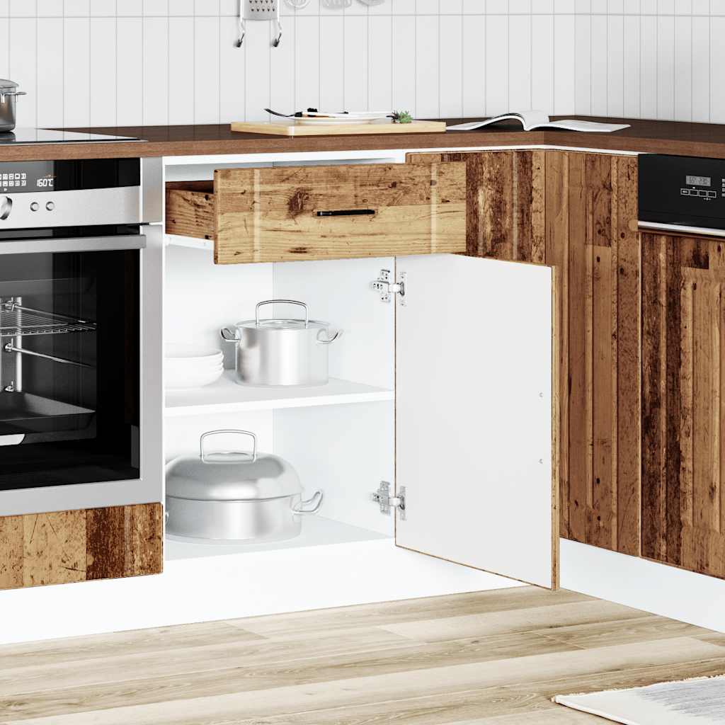 Vidaxl onderkast lucca bewerkt hout oud houtkleurig