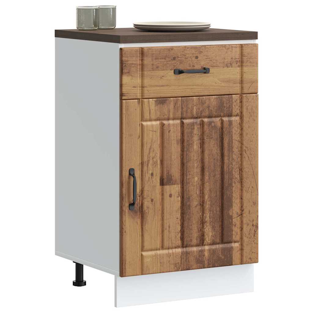Vidaxl onderkast lucca bewerkt hout oud houtkleurig