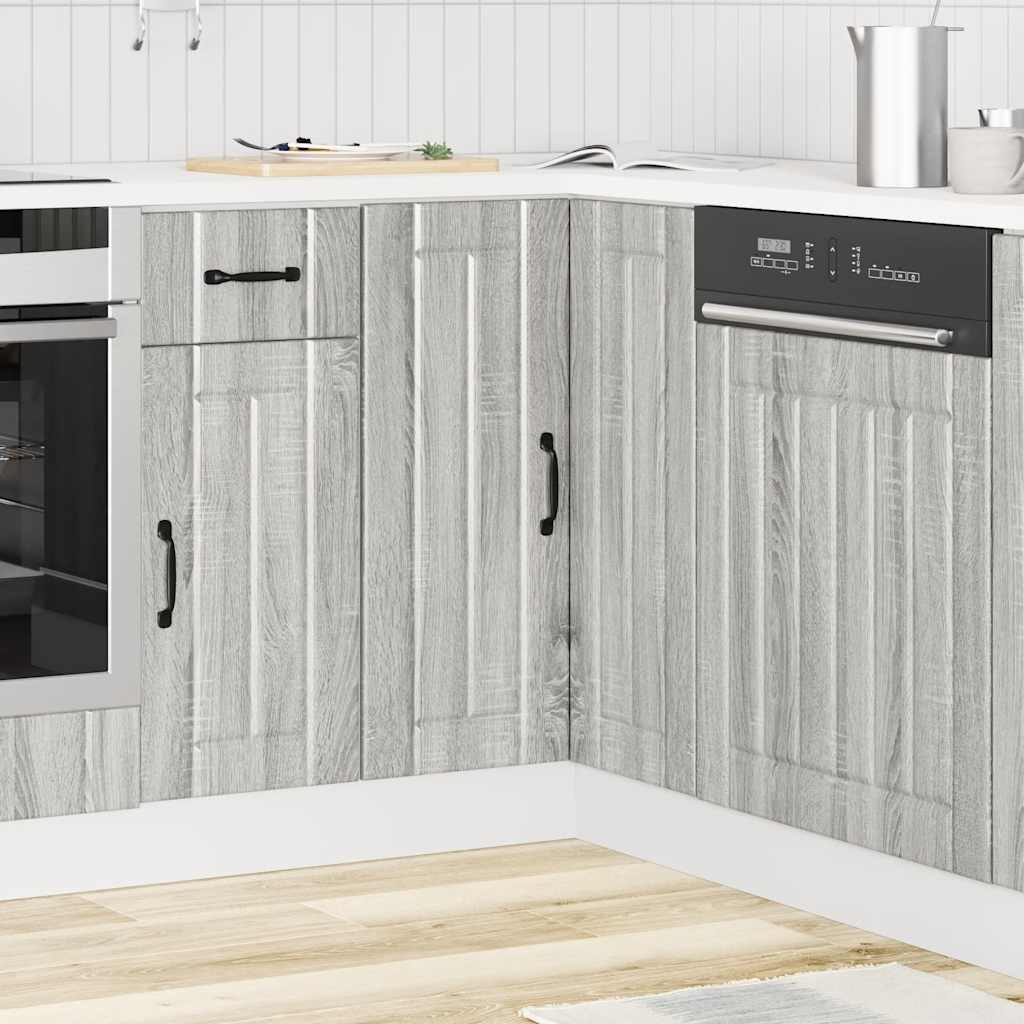 Vidaxl keuken hoekonderkast lucca bewerkt hout grijs sonoma eiken