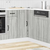 Vidaxl keuken hoekonderkast lucca bewerkt hout grijs sonoma eiken