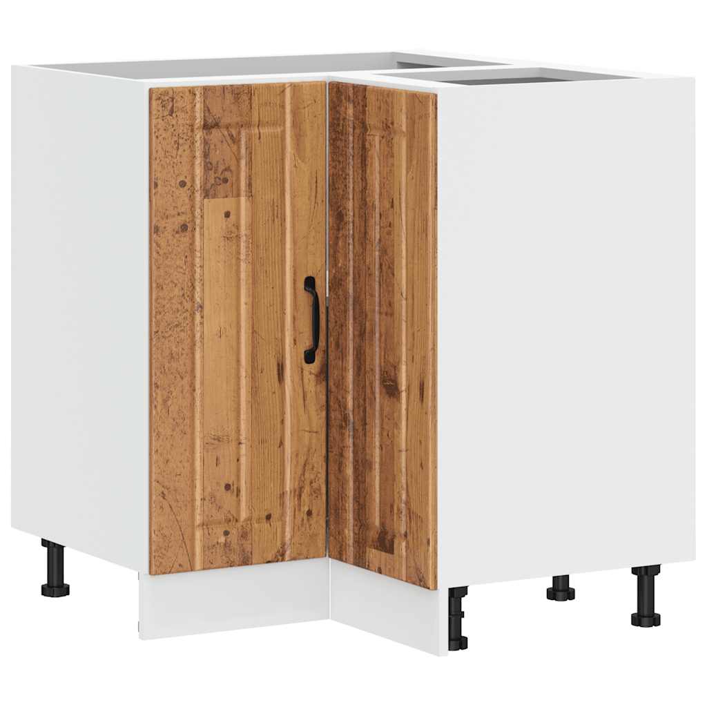 Vidaxl keuken hoekonderkast lucca bewerkt hout oud houtkleurig