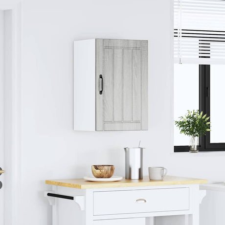 Vidaxl keukenbovenkast lucca bewerkt hout grijs sonoma eikenkleur