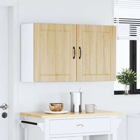 Vidaxl keukenwandkasten 2 st lucca bewerkt hout sonoma eikenkleurig