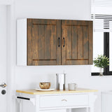 Vidaxl keukenwandkasten 2 st lucca bewerkt hout gerookt eikenkleurig