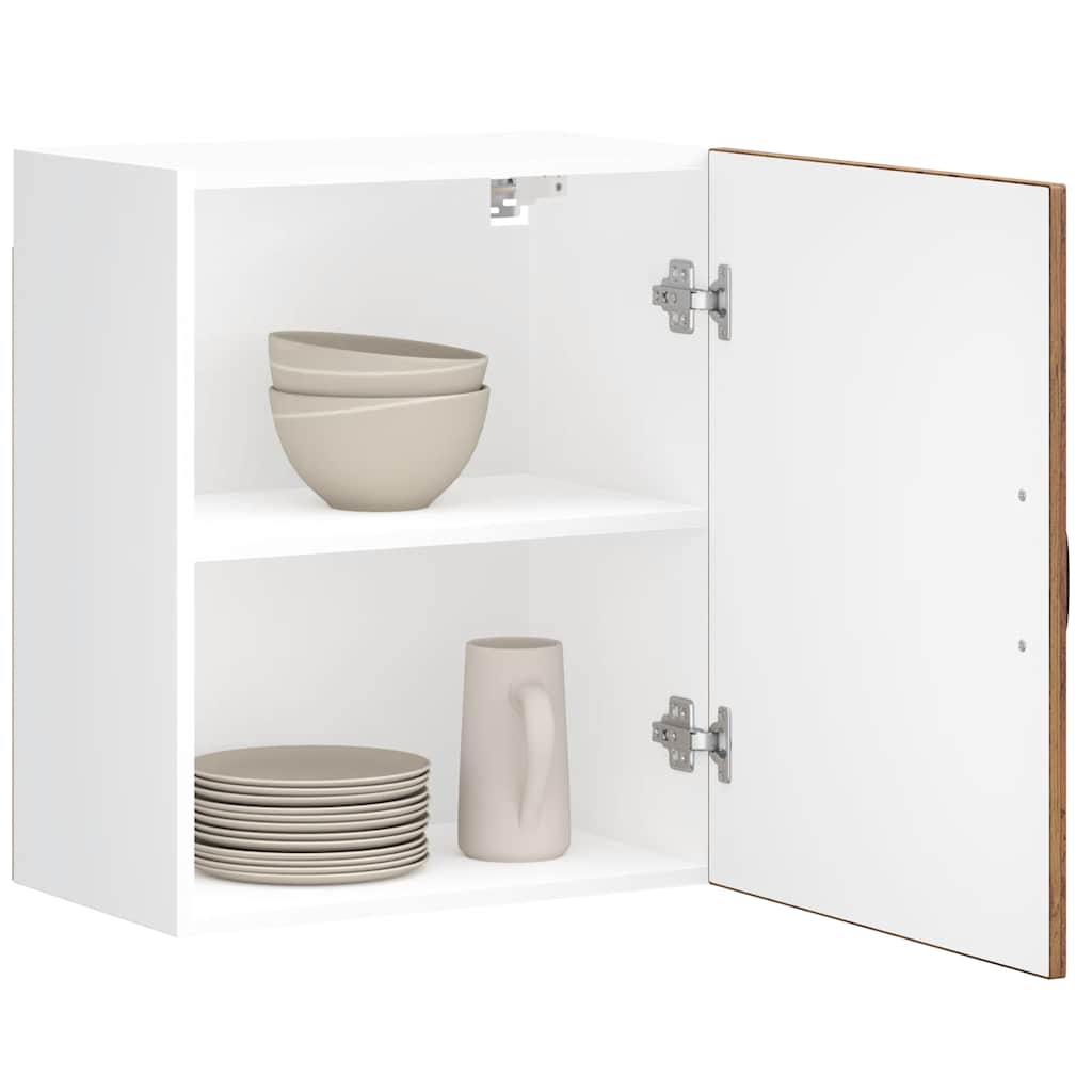 Vidaxl keukenwandkasten 2 st lucca oud houtkleurig bewerkt hout