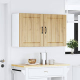 Vidaxl keukenwandkasten 2 st lucca bewerkt hout artisanaal eiken