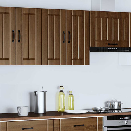 Vidaxl keukenbovenkast lucca bewerkt hout bruin eikenkleur